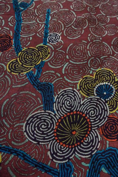 画像10: P0123C 女性用 羽織   シルク（正絹） 赤み紫色,  梅 【中古】【USED】【リサイクル】 ★☆☆☆☆【P0123C】 (10)