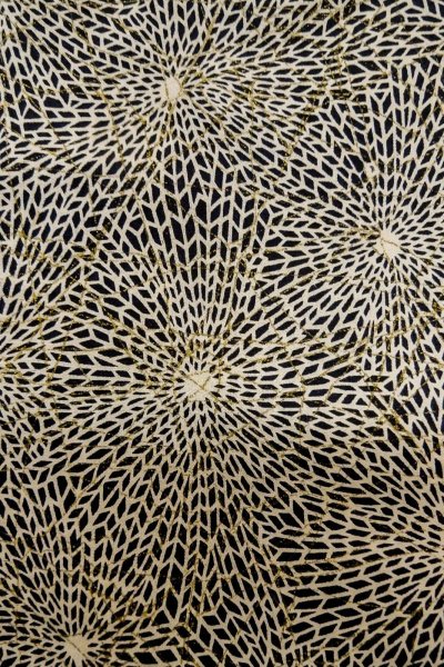 画像6: P0123D 女性用 羽織   シルク（正絹） 黒,  花 【中古】【USED】【リサイクル】 ★★★★☆【P0123D】 (6)