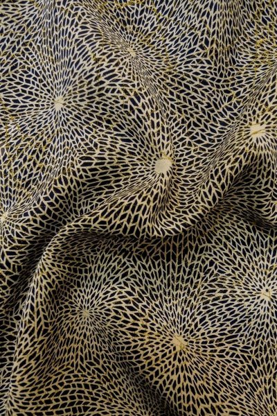 画像12: P0123D 女性用 羽織   シルク（正絹） 黒,  花 【中古】【USED】【リサイクル】 ★★★★☆【P0123D】 (12)