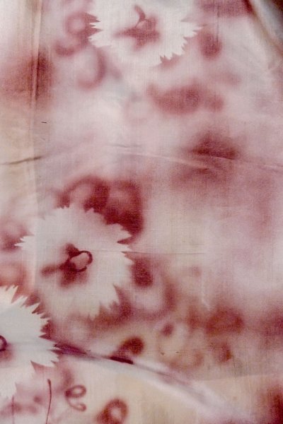 画像12: P0123E 女性用 羽織   シルク（正絹） 深い茶色,  抽象的模様 【中古】【USED】【リサイクル】 ★★★★☆【P0123E】 (12)