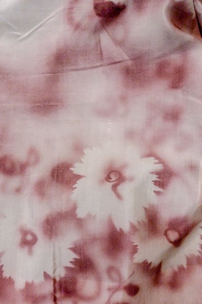 画像13: P0123E 女性用 羽織   シルク（正絹） 深い茶色,  抽象的模様 【中古】【USED】【リサイクル】 ★★★★☆【P0123E】 (13)