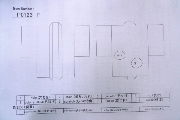 画像12: P0123F 女性用 羽織   シルク（正絹） 灰色がかった淡い紫色,  菱 【中古】【USED】【リサイクル】 ★★☆☆☆【P0123F】 (12)
