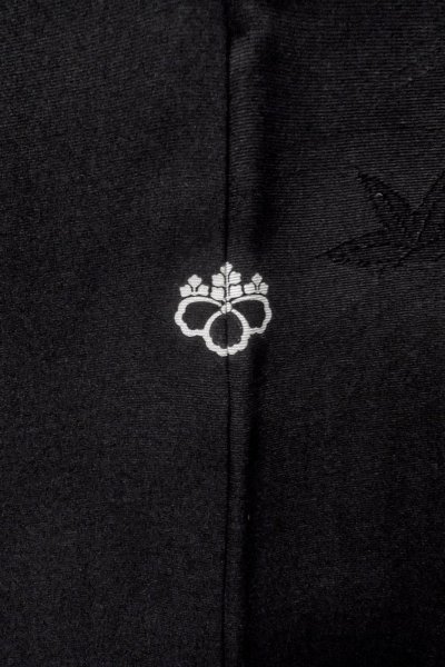 画像3: P0123G 女性用 羽織   シルク（正絹） 黒,  【中古】【USED】【リサイクル】 ★★★★☆【P0123G】 (3)