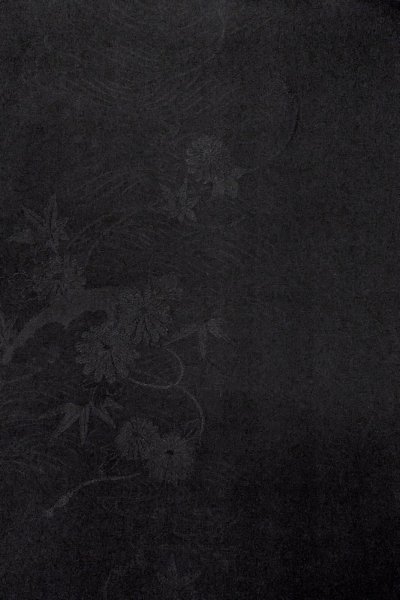 画像4: P0123G 女性用 羽織   シルク（正絹） 黒,  【中古】【USED】【リサイクル】 ★★★★☆【P0123G】 (4)