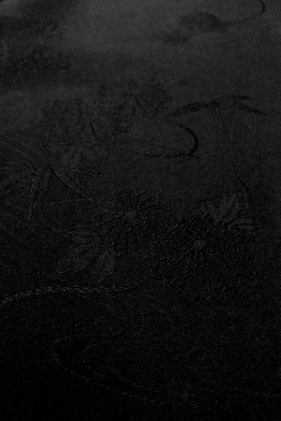 画像9: P0123G 女性用 羽織   シルク（正絹） 黒,  【中古】【USED】【リサイクル】 ★★★★☆【P0123G】 (9)