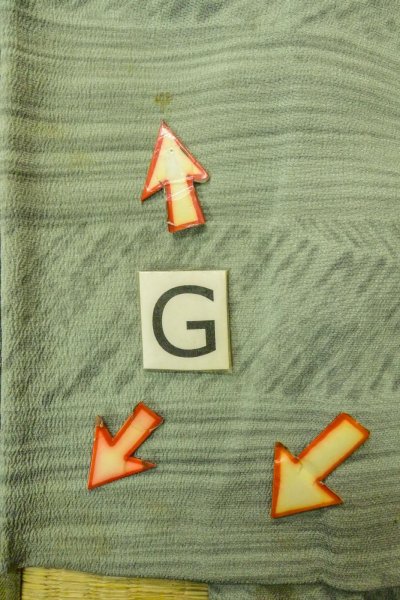 画像20: P0123H 女性用 羽織   シルク（正絹） 淡い灰色がかった青緑色,  線 【中古】【USED】【リサイクル】 ★★☆☆☆【P0123H】 (20)