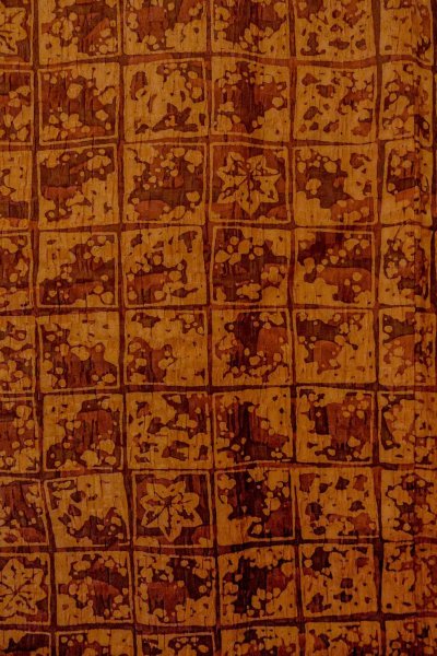 画像4: P0123J 女性用 羽織   シルク（正絹） 深い橙色,  もみじ 【中古】【USED】【リサイクル】 ★★★★☆【P0123J】 (4)