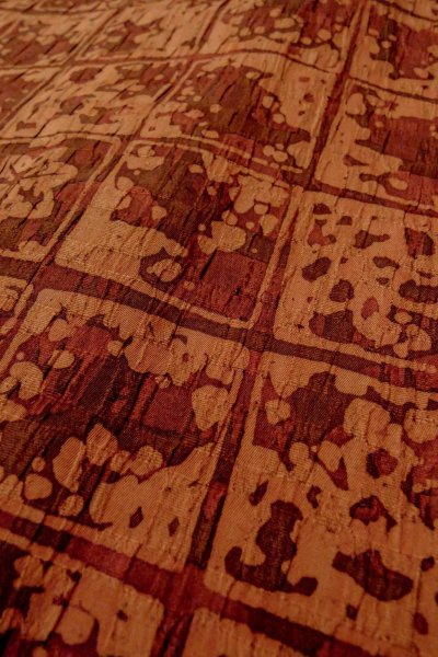 画像8: P0123J 女性用 羽織   シルク（正絹） 深い橙色,  もみじ 【中古】【USED】【リサイクル】 ★★★★☆【P0123J】 (8)