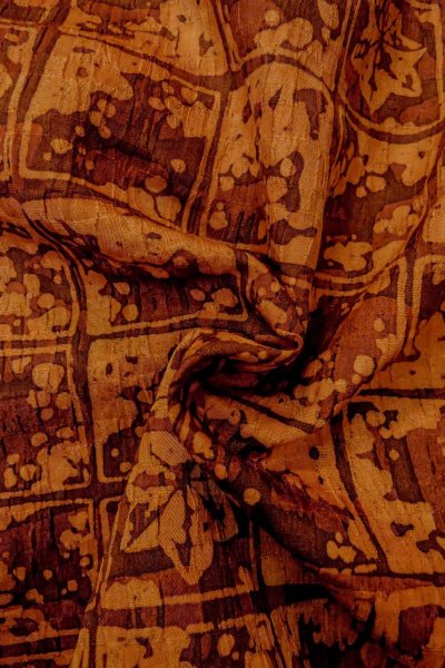 画像12: P0123J 女性用 羽織   シルク（正絹） 深い橙色,  もみじ 【中古】【USED】【リサイクル】 ★★★★☆【P0123J】 (12)