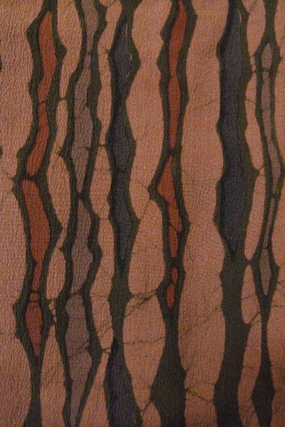 画像7: P0123L 女性用 羽織   シルク（正絹） 灰色がかったえんじ,  氷割 【中古】【USED】【リサイクル】 ★★★☆☆【P0123L】 (7)