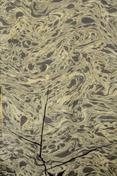 画像3: P0123M 女性用 羽織   シルク（正絹） 灰色,  もみじ 【中古】【USED】【リサイクル】 ★★☆☆☆【P0123M】 (3)