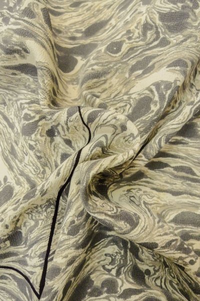 画像11: P0123M 女性用 羽織   シルク（正絹） 灰色,  もみじ 【中古】【USED】【リサイクル】 ★★☆☆☆【P0123M】 (11)