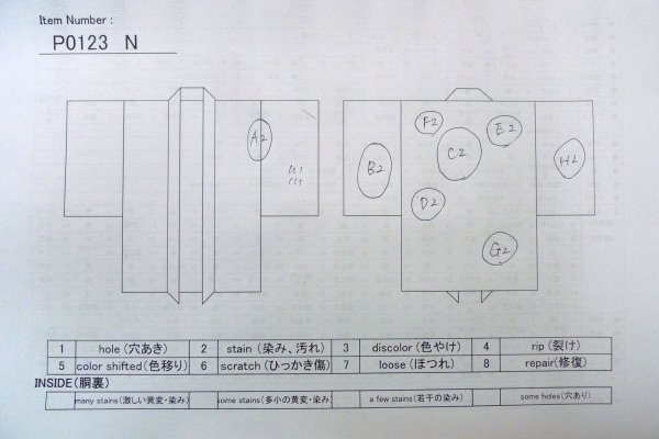 画像13: P0123N 女性用 羽織   シルク（正絹） 黒,  菊 【中古】【USED】【リサイクル】 ★★☆☆☆【P0123N】 (13)