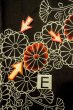 画像18: P0123N 女性用 羽織   シルク（正絹） 黒,  菊 【中古】【USED】【リサイクル】 ★★☆☆☆【P0123N】 (18)