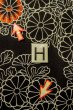 画像21: P0123N 女性用 羽織   シルク（正絹） 黒,  菊 【中古】【USED】【リサイクル】 ★★☆☆☆【P0123N】 (21)