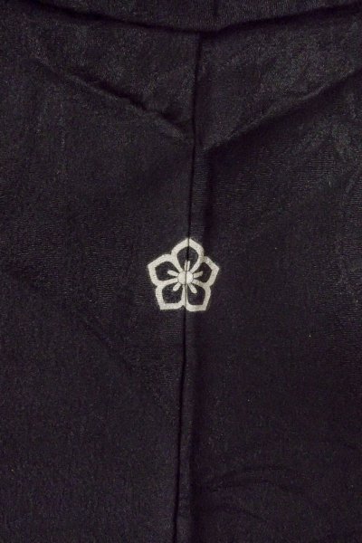 画像5: P0123O 女性用 羽織   シルク（正絹） 黒,  【中古】【USED】【リサイクル】 ★★★☆☆【P0123O】 (5)