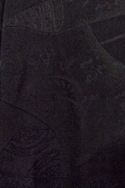 画像6: P0123O 女性用 羽織   シルク（正絹） 黒,  【中古】【USED】【リサイクル】 ★★★☆☆【P0123O】 (6)