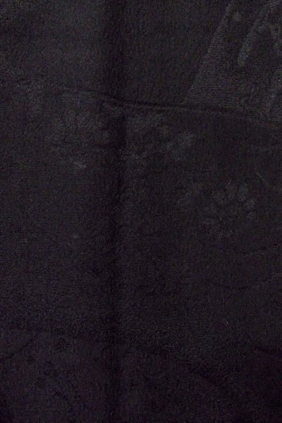 画像7: P0123O 女性用 羽織   シルク（正絹） 黒,  【中古】【USED】【リサイクル】 ★★★☆☆【P0123O】 (7)