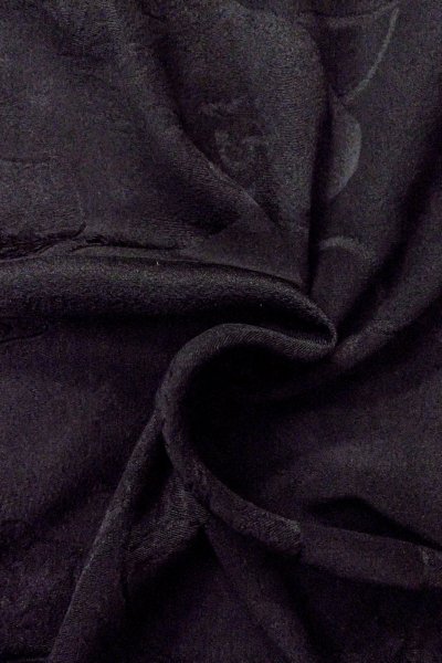 画像12: P0123O 女性用 羽織   シルク（正絹） 黒,  【中古】【USED】【リサイクル】 ★★★☆☆【P0123O】 (12)