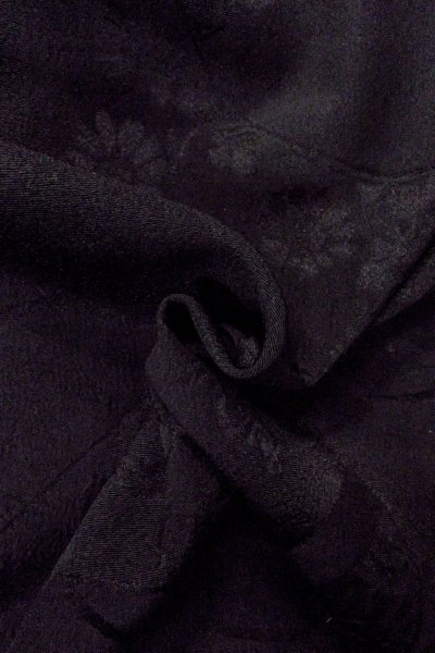 画像13: P0123O 女性用 羽織   シルク（正絹） 黒,  【中古】【USED】【リサイクル】 ★★★☆☆【P0123O】 (13)