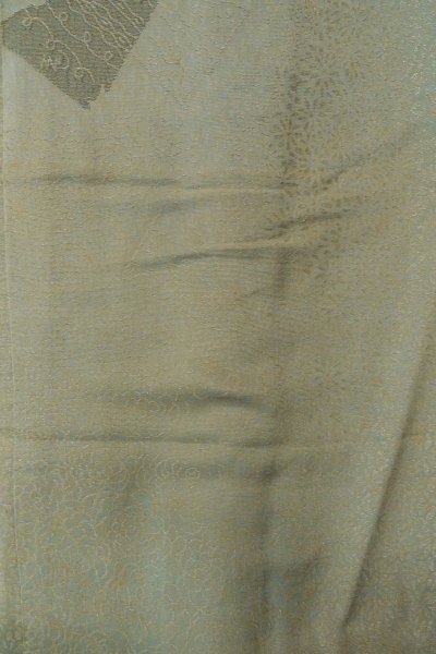 画像4: P0123P 女性用 羽織   シルク（正絹） 薄い青み灰色,  【中古】【USED】【リサイクル】 ★★☆☆☆【P0123P】 (4)
