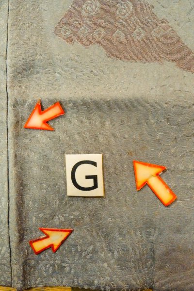 画像21: P0123P 女性用 羽織   シルク（正絹） 薄い青み灰色,  【中古】【USED】【リサイクル】 ★★☆☆☆【P0123P】 (21)