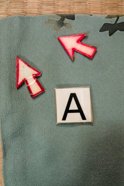 画像14: P0123Q 女性用 羽織   シルク（正絹） 灰色がかった水色,  草 【中古】【USED】【リサイクル】 ★★☆☆☆【P0123Q】 (14)