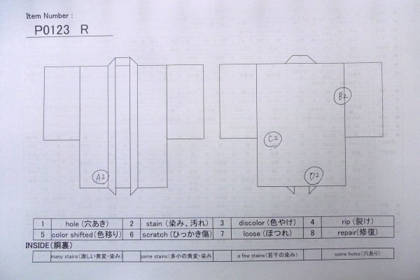 画像12: P0123R 女性用 羽織   シルク（正絹） 黒,  かすみ 【中古】【USED】【リサイクル】 ★★★☆☆【P0123R】 (12)