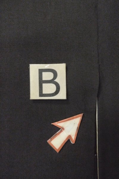 画像14: P0123R 女性用 羽織   シルク（正絹） 黒,  かすみ 【中古】【USED】【リサイクル】 ★★★☆☆【P0123R】 (14)