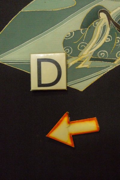 画像16: P0123R 女性用 羽織   シルク（正絹） 黒,  かすみ 【中古】【USED】【リサイクル】 ★★★☆☆【P0123R】 (16)