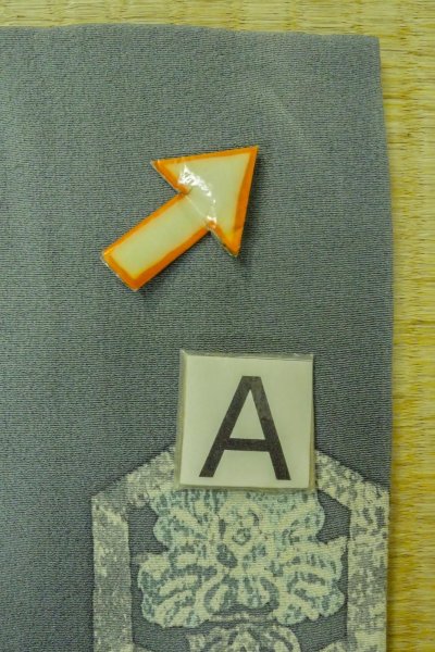 画像13: P0123S 女性用 羽織   シルク（正絹） 深い水色,  花 【中古】【USED】【リサイクル】 ★★☆☆☆【P0123S】 (13)