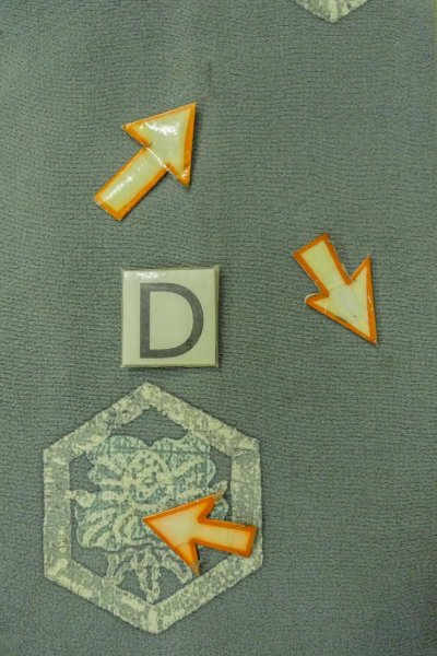 画像16: P0123S 女性用 羽織   シルク（正絹） 深い水色,  花 【中古】【USED】【リサイクル】 ★★☆☆☆【P0123S】 (16)