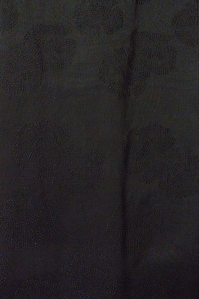 画像4: P0123U 女性用 羽織   シルク（正絹） 黒,  【中古】【USED】【リサイクル】 ★★★★☆【P0123U】 (4)