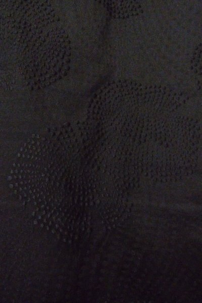 画像6: P0123U 女性用 羽織   シルク（正絹） 黒,  【中古】【USED】【リサイクル】 ★★★★☆【P0123U】 (6)