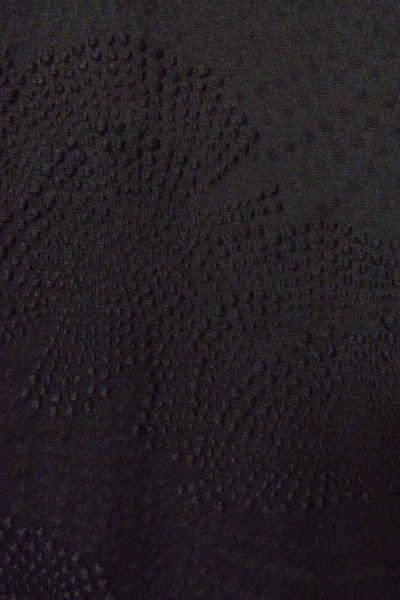 画像8: P0123U 女性用 羽織   シルク（正絹） 黒,  【中古】【USED】【リサイクル】 ★★★★☆【P0123U】 (8)