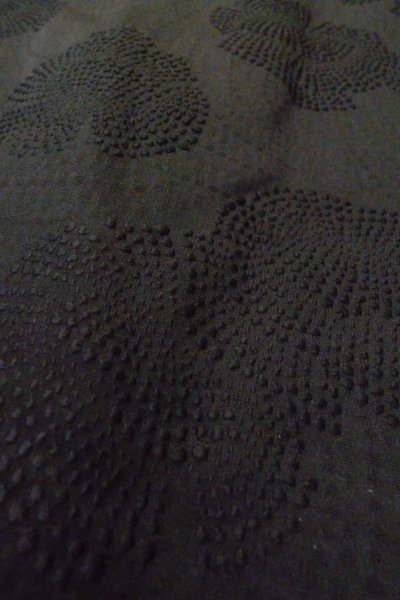 画像9: P0123U 女性用 羽織   シルク（正絹） 黒,  【中古】【USED】【リサイクル】 ★★★★☆【P0123U】 (9)