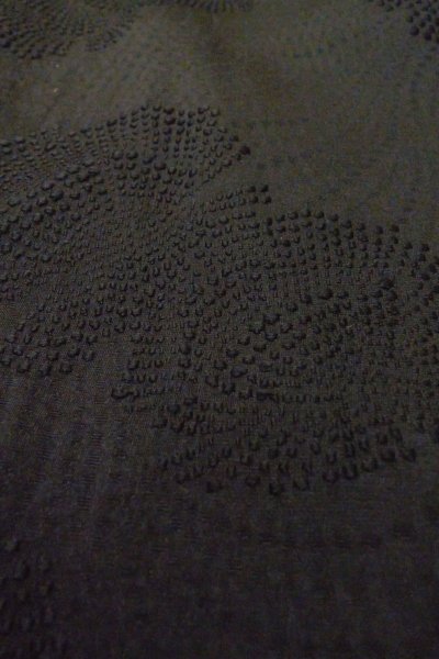 画像10: P0123U 女性用 羽織   シルク（正絹） 黒,  【中古】【USED】【リサイクル】 ★★★★☆【P0123U】 (10)