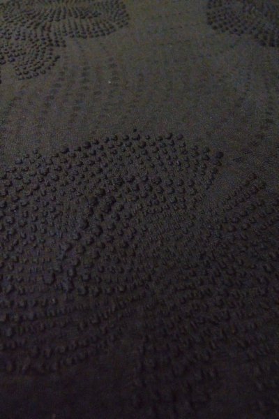 画像11: P0123U 女性用 羽織   シルク（正絹） 黒,  【中古】【USED】【リサイクル】 ★★★★☆【P0123U】 (11)