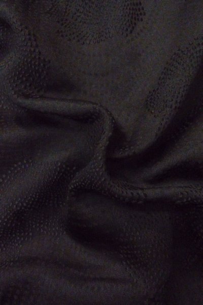 画像12: P0123U 女性用 羽織   シルク（正絹） 黒,  【中古】【USED】【リサイクル】 ★★★★☆【P0123U】 (12)