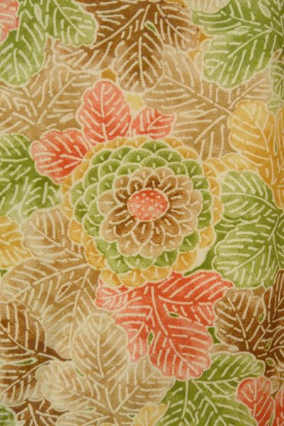 画像5: P0123V 女性用 羽織   シルク（正絹） マルチカラー,  花 【中古】【USED】【リサイクル】 ★★★★☆【P0123V】 (5)