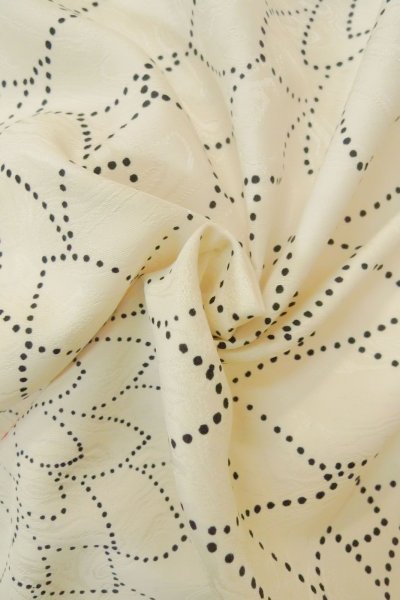 画像12: P0123W 女性用 羽織   化繊 白,  菊 【中古】【USED】【リサイクル】 ★★★★☆【P0123W】 (12)