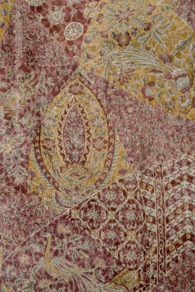 画像3: P0123Y 女性用 羽織   シルク（正絹） 赤み紫色,  鳳凰 【中古】【USED】【リサイクル】 ★★★★☆【P0123Y】 (3)