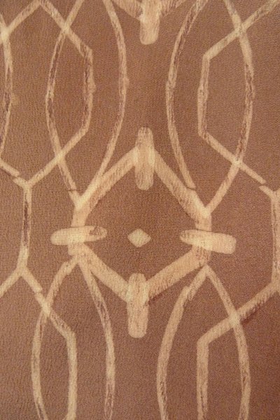 画像7: P0123Z 女性用 羽織   シルク（正絹） 淡い茶色,  抽象的模様 【中古】【USED】【リサイクル】 ★★★★☆【P0123Z】 (7)