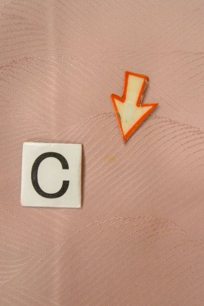 画像14: P0124A 女性用 羽織   シルク（正絹） 淡い灰色がかった桃色,  【中古】【USED】【リサイクル】 ★☆☆☆☆【P0124A】 (14)