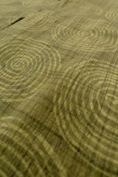 画像9: P0124B 女性用 羽織   シルク（正絹） 淡い黄緑色,  うず 【中古】【USED】【リサイクル】 ★☆☆☆☆【P0124B】 (9)