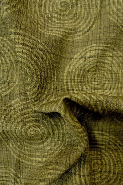 画像12: P0124B 女性用 羽織   シルク（正絹） 淡い黄緑色,  うず 【中古】【USED】【リサイクル】 ★☆☆☆☆【P0124B】 (12)