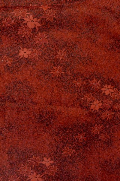 画像4: P0124E 女性用 羽織   シルク（正絹） 深い赤色,  花 【中古】【USED】【リサイクル】 ★★★★☆【P0124E】 (4)