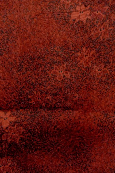 画像7: P0124E 女性用 羽織   シルク（正絹） 深い赤色,  花 【中古】【USED】【リサイクル】 ★★★★☆【P0124E】 (7)