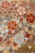 画像4: P0206B 袋帯 女性用着物 シルク（正絹） 光沢のある 灰色がかった マルチカラー 桜 【中古】 【USED】 【リサイクル】 ★★★☆☆ (4)