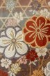 画像5: P0206B 袋帯 女性用着物 シルク（正絹） 光沢のある 灰色がかった マルチカラー 桜 【中古】 【USED】 【リサイクル】 ★★★☆☆ (5)